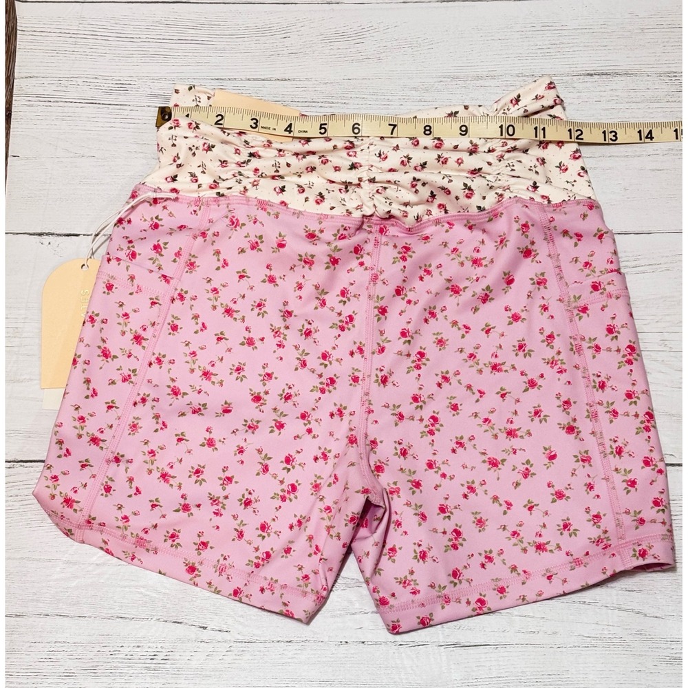 Ogilates Athletic Shorts Medium Pink Cottagecore Activewear Lounge Shorts NWT - Picture 4 of 7